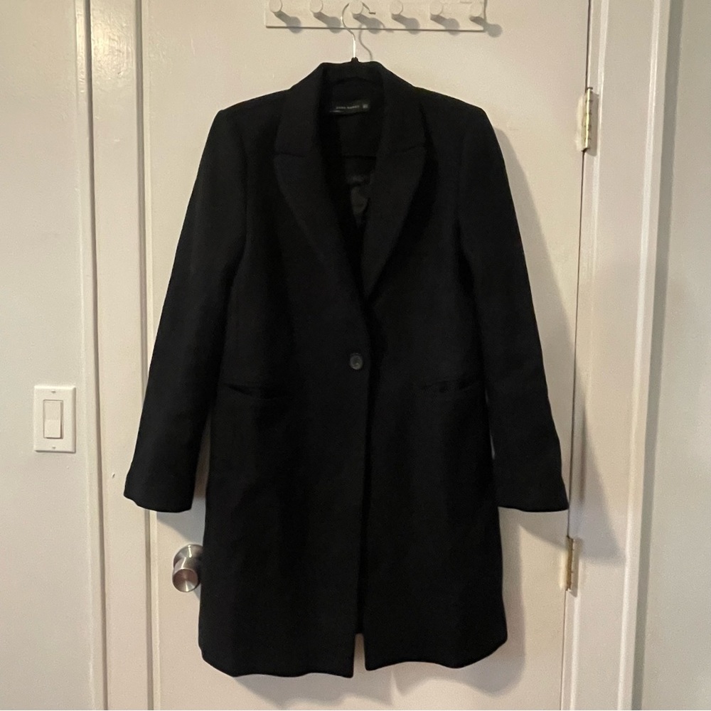 Black wool Zara coat